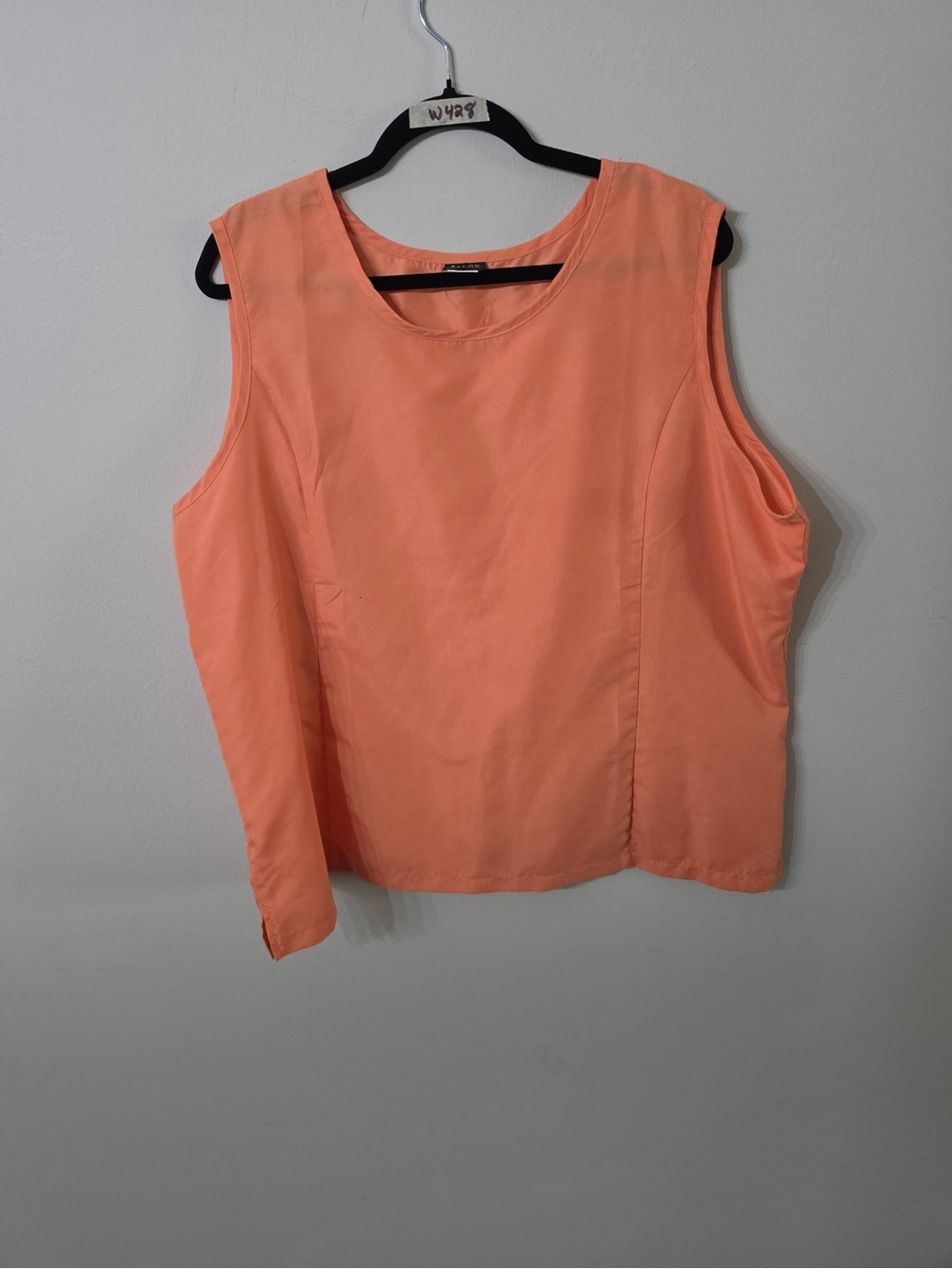 Women’s Salon Studio Peach Sleeveless Shell Blouse XXL